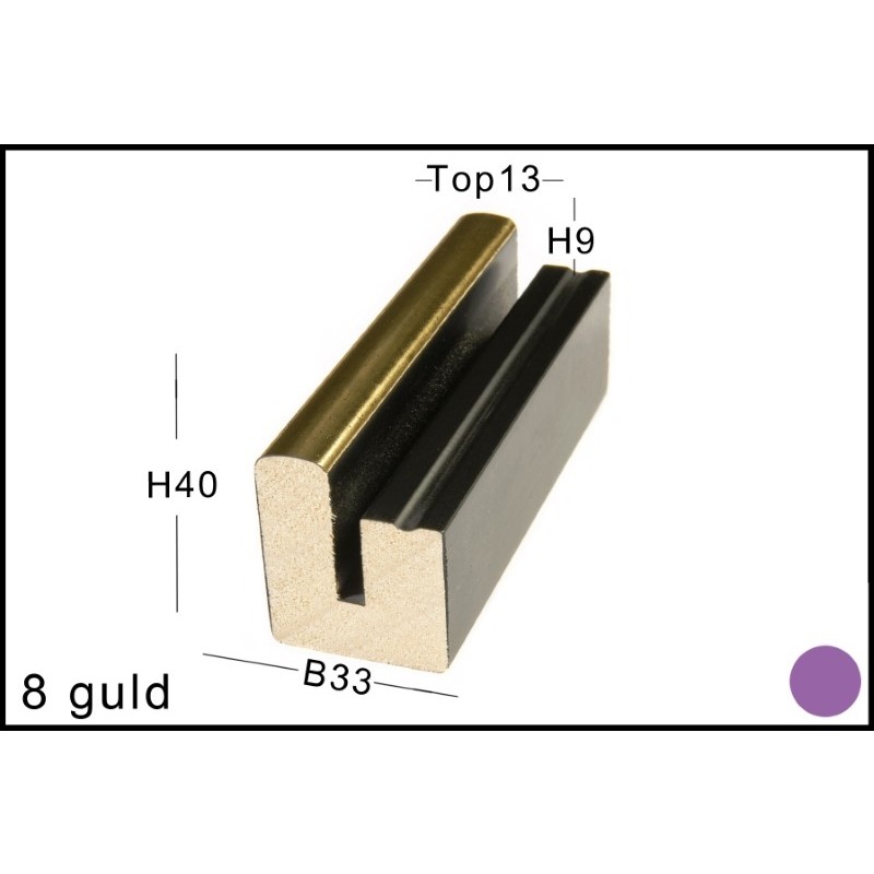 SVÆVERAMME NR.    8 GULD