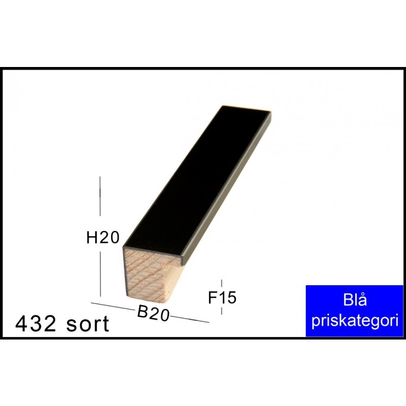 Fotoramme Nr.  432 Sort m/sølv