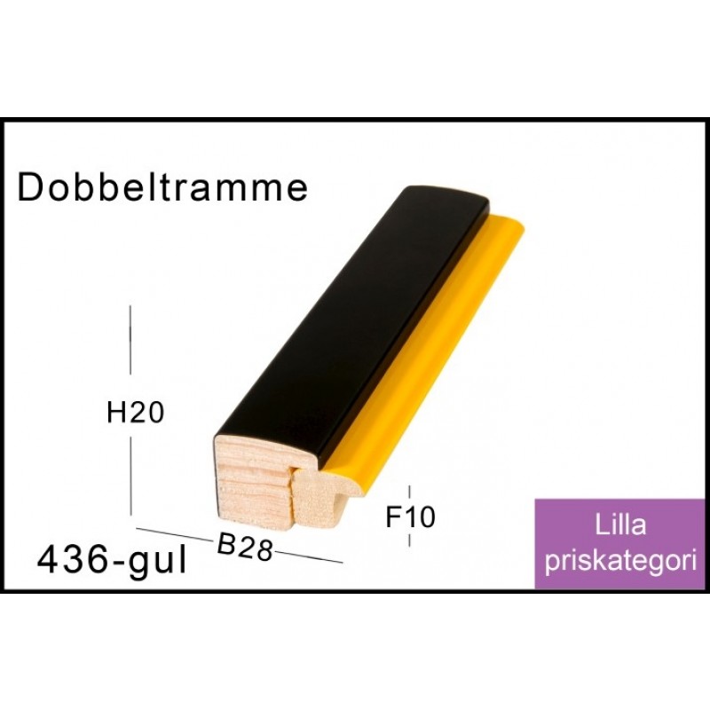 Fotoramme Nr.  436 Gul Trendline Special Størrelse