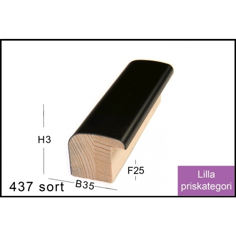 Ramme til maleri  437 Mat sort