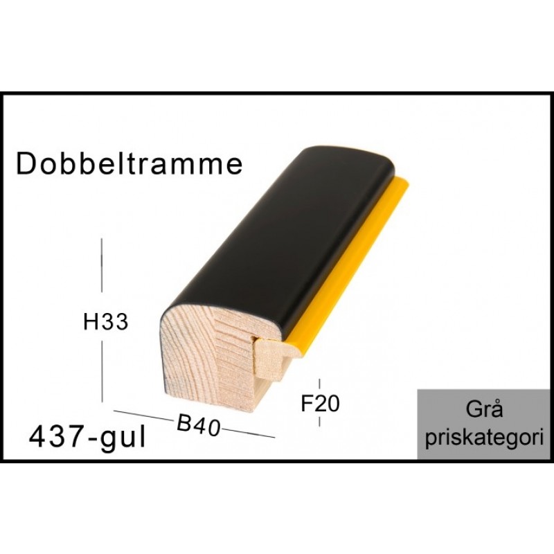 Fotoramme Nr.  437 Gul Trendline Special Størrelse