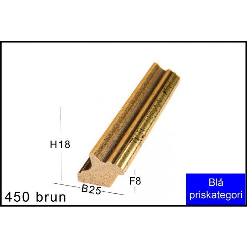 Fotoramme Nr.  450 Brun/Guld Special Størrelse 