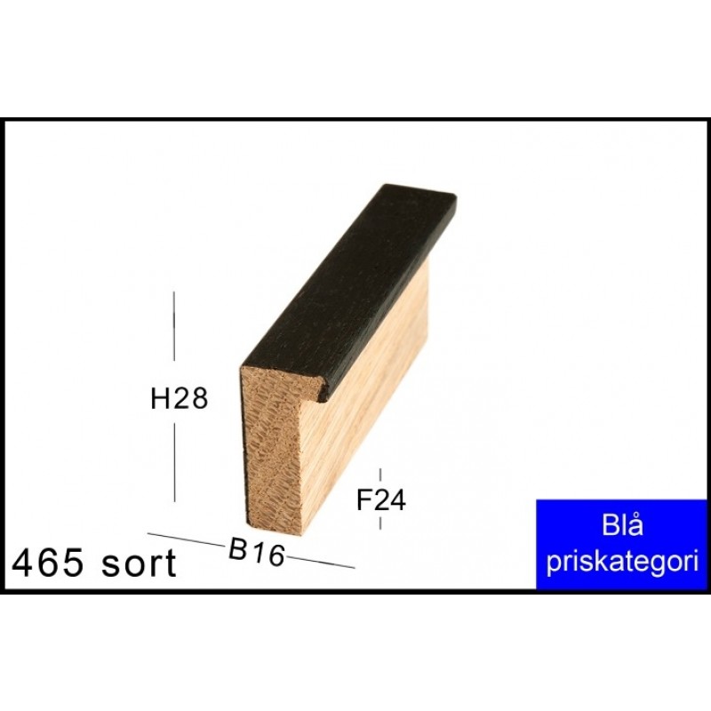 Ramme til maleri  465 Sort Eg