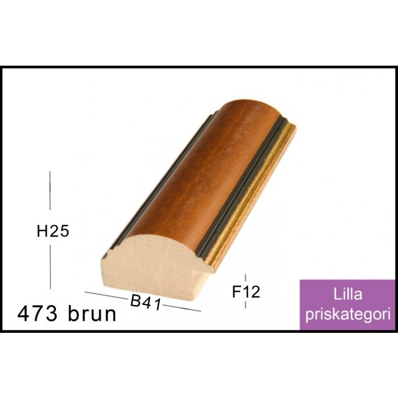 Fotoramme Nr. 473 Brun M/Guld