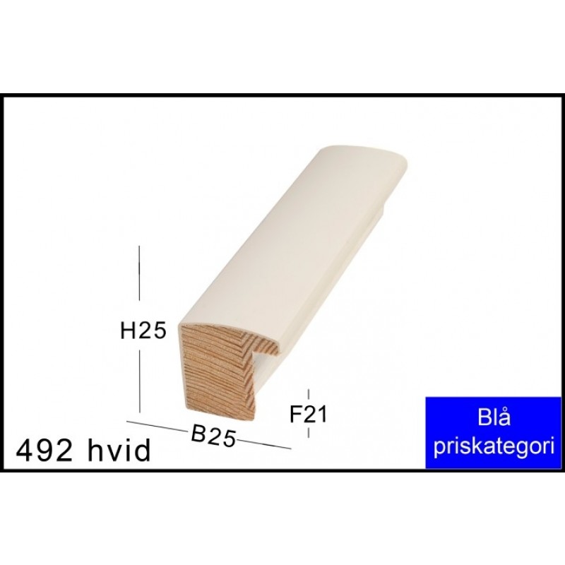 Ramme til maleri  492 Mat hvid