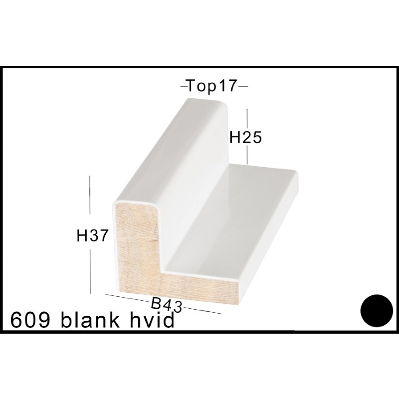 SVÆVERAMME NR.  609 BLANK HVID