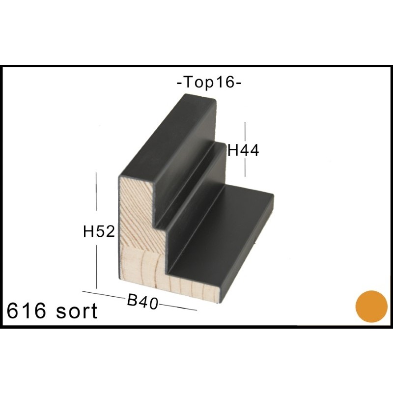 SVÆVERAMME NR.  616 MAT SORT  DUO
