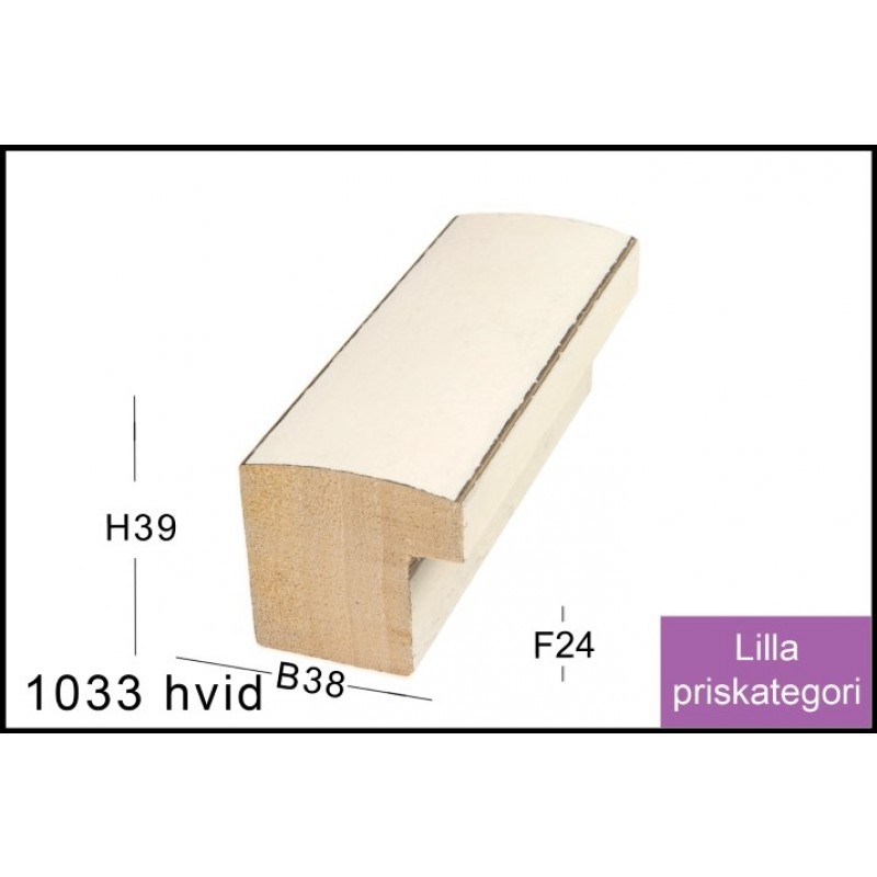 Ramme til maleri 1033 Hvid