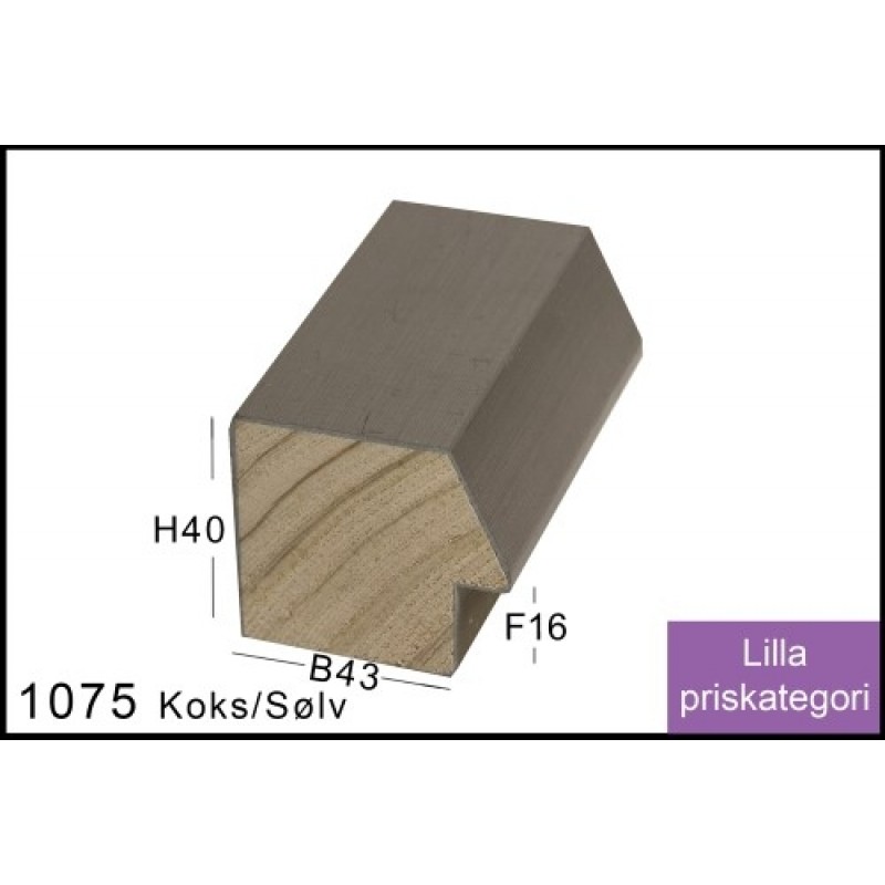 Ramme til maleri 1075 Koks/sølv
