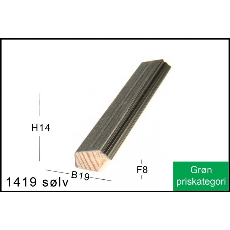 Fotoramme Nr. 1419 Sølv M/Sort Special Størrelse