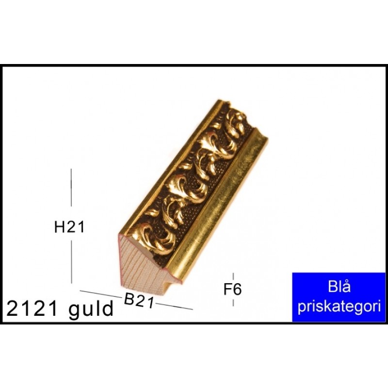 6 Meter Rammeliste 2121 Guld