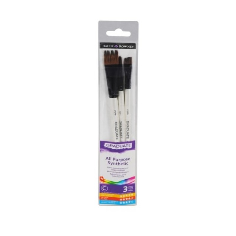 Pensel Graduate Synthetic Comb 3 Brush Set