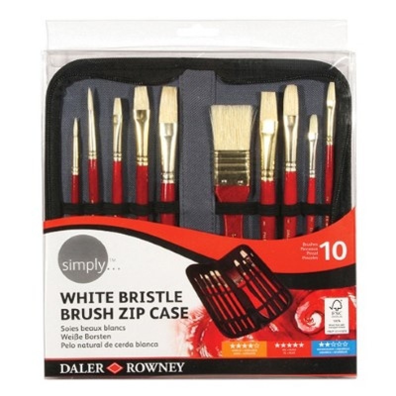 Daler Rowney - Pensel sæt til oliemaling med 10 stk. 