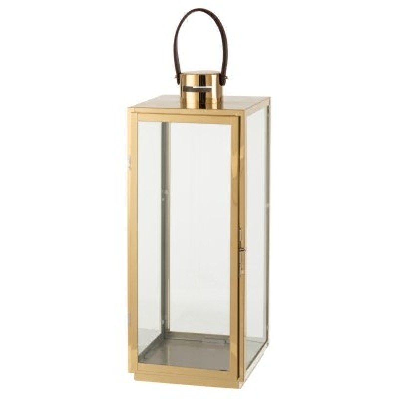 LANTERN SQUARE METAL/GL GOLD