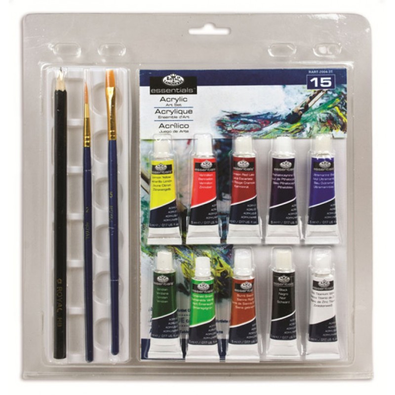 Akryl farver - sæt med 15 dele