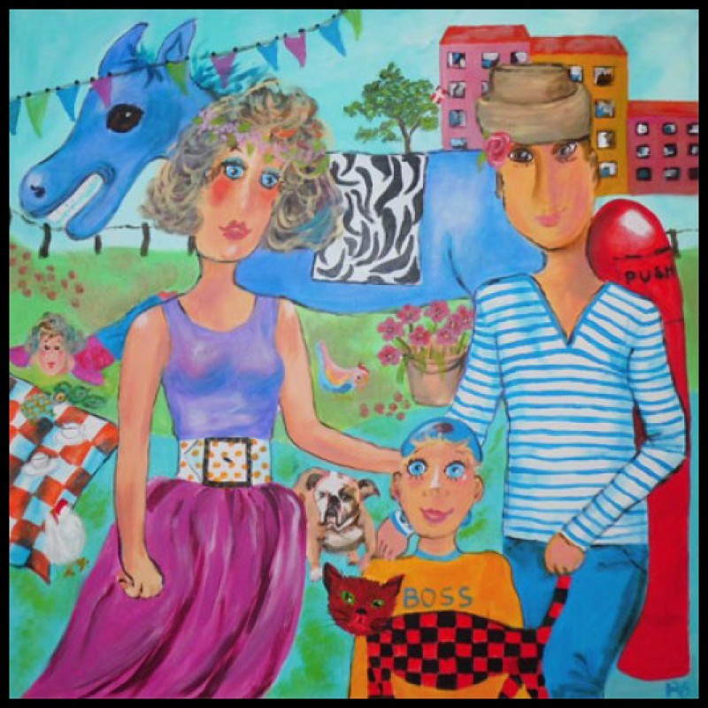 ANNI GRØNDAHL 100X100 CM.