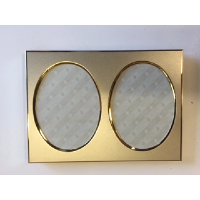 BA GULD OVAL MESSINGRAMME TIL 2 STK 9X13