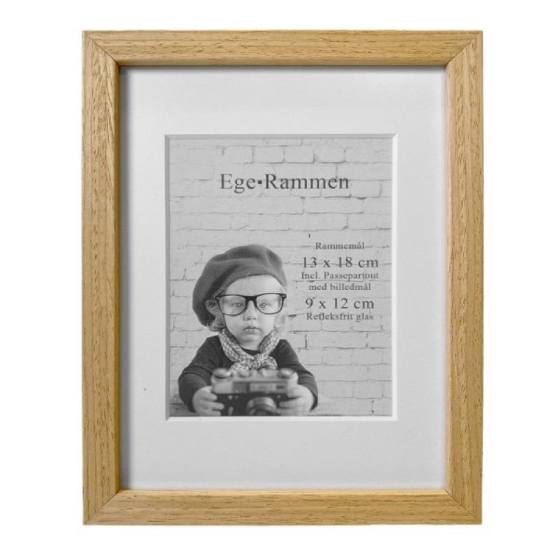 Ege Rammen 13x18 - Incl Passepartout til 9x12