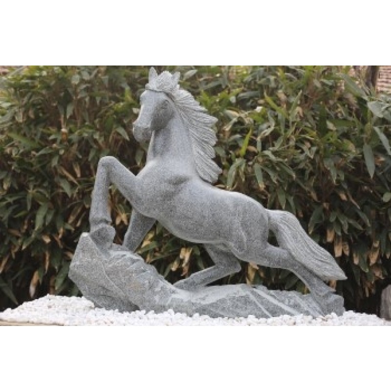 Hest i granit - Grå