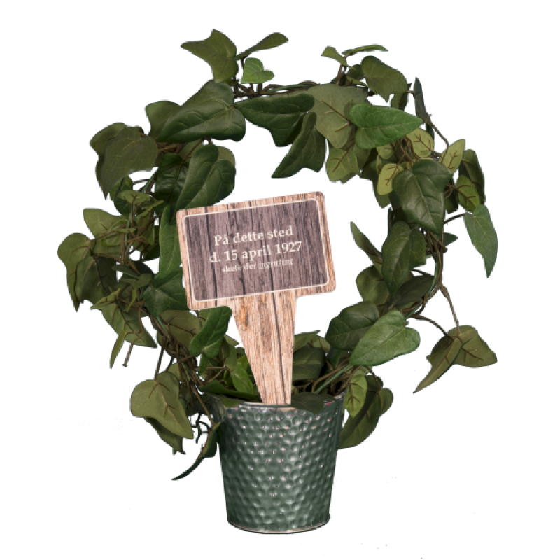 Planteskilt - På dette sted.....