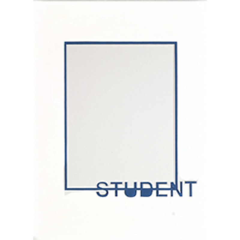 PP121 - Dobbelt passepartout m/ blåt "Student" 30x40