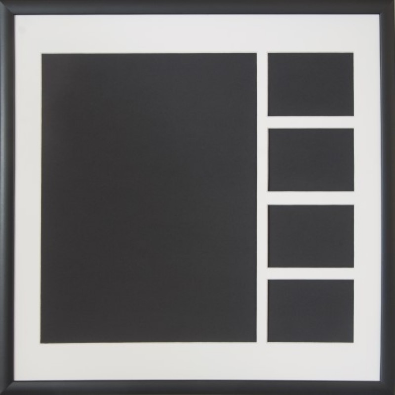 Års ramme 50x50 cm m/4 stk. 9x12 + stk 30x40 huller