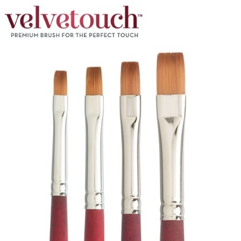 Princeton Velvetouch Synthetic Short Handle Flat