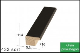 SVÆVERAMME NR.  619 MAT SORT