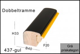 SVÆVERAMME NR.  619 MAT SORT