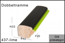 SVÆVERAMME NR.  619 MAT SORT