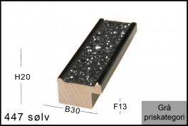 SVÆVERAMME NR.  619 MAT SORT