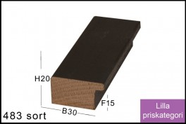 SVÆVERAMME NR.  619 MAT SORT