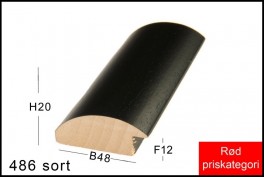 SVÆVERAMME NR.  619 MAT SORT