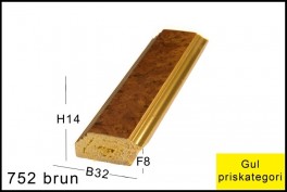 Fotoramme Nr.  752 Brun M/Guld