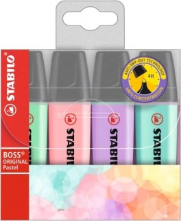 Stabilo Boss Pastel 4 stk/pk
