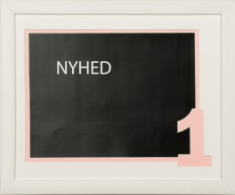 Dobbelt passepartout m/ lyserødt "ET-TAL" 24x30