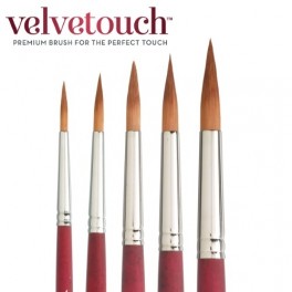 Princeton Velvetouch Synthetic Short Handle Long Round