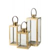 LANTERN SQUARE METAL/GL GOLD