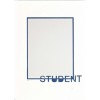 PP121 - Dobbelt passepartout m/ blåt "Student" 30x40